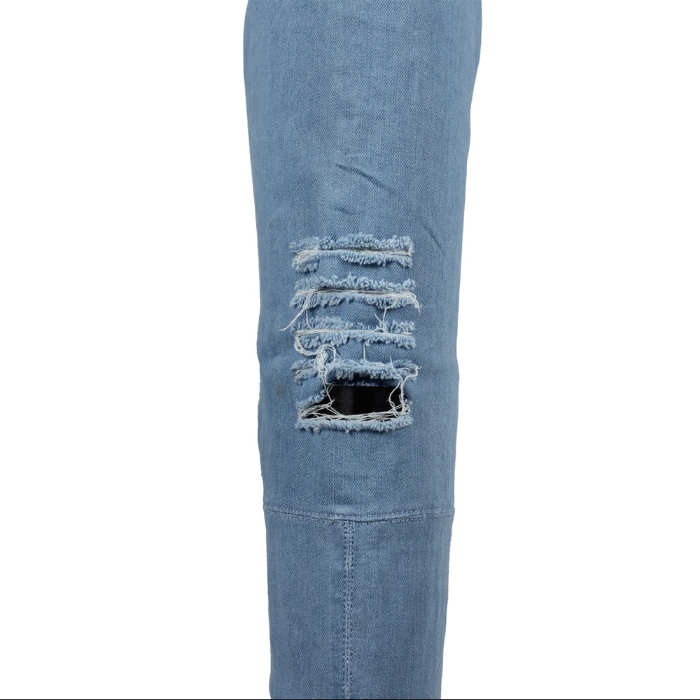 Light blue denim ripped jean over the knee boot - Picture 5 of 6